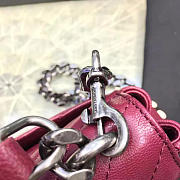 YSL Quilted MONOGRAM COLLEGE Red Wine 5064 18cm - 3