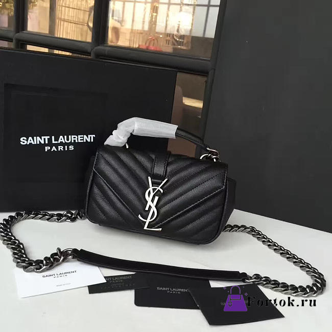 YSL MONOGRAM College Silver Hardware Back 5076 18cm - 1