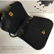 Chanel Snake Embossedr Flap Shoulder Bag Black A98774 20cm - 4