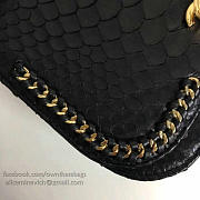 Chanel Snake Embossedr Flap Shoulder Bag Black A98774 20cm - 5