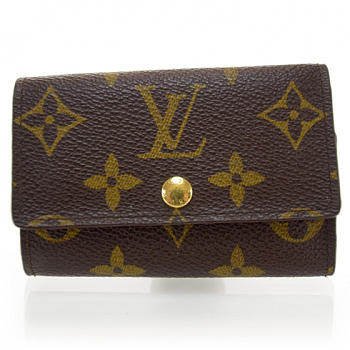 LOUIS VUITTON 6 Key Holder Monogram Canvas 10cm