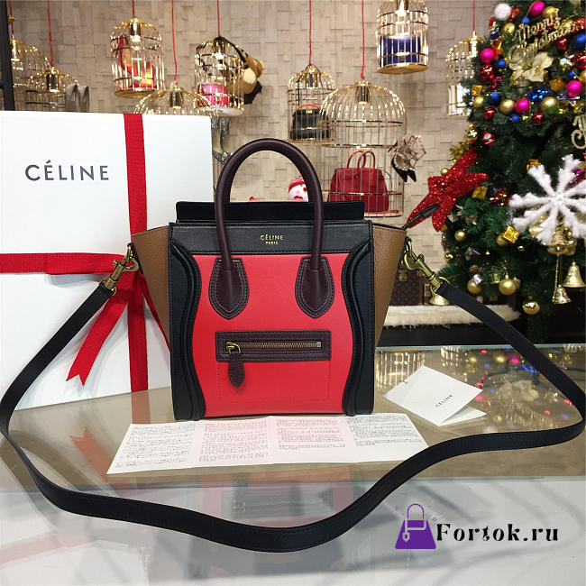 Celine Leather Nano Luggage Z980 20cm  - 1