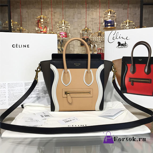 Celine Nano Luggage  Leather Shoulder Bag Z1024 20cm - 1