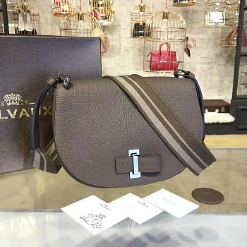 Delvaux Calfskin Le Mutin Saddle Bag 28.5cm