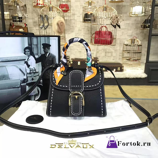 Delvaux Mini Brillant Satchel Black 20cm - 1