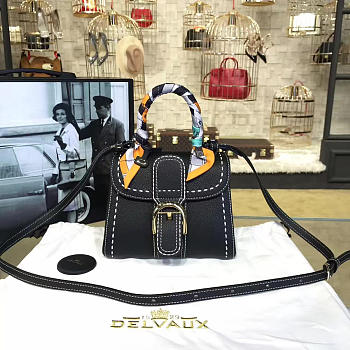 Delvaux Mini Brillant Satchel Black 20cm