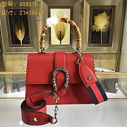 Gucci Dionysus medium top handle bag Red leather 27cm - 1