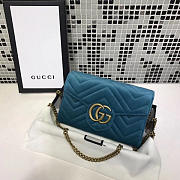 Gucci GG Leather WOC Blue 2568 20cm - 3