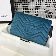 Gucci GG Leather WOC Blue 2568 20cm - 4