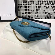 Gucci GG Leather WOC Blue 2568 20cm - 5