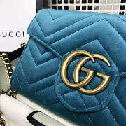 Gucci GG Leather WOC Blue 2568 20cm - 6