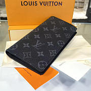 Louis Vuitton BRAZZA WALLET Monogram Eclipse Canvas M61697 19cm - 6