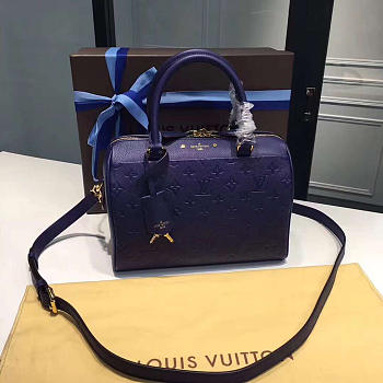 LOUIS VUITTON SPEEDY Blue 3828 25cm