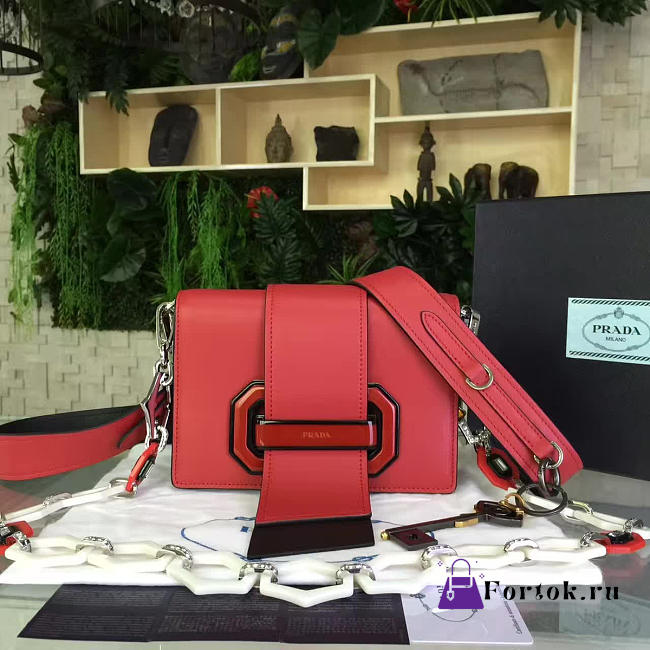 PRADA Plex Ribbon Bag Red 3910 - 1