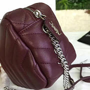 YSL CLASSIC TOY MONOGRAM BOWLING MM Red Wine 4712 19cm  - 6