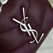 YSL CLASSIC TOY MONOGRAM BOWLING MM Red Wine 4712 19cm  - 5