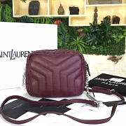 YSL CLASSIC TOY MONOGRAM BOWLING MM Red Wine 4712 19cm  - 4