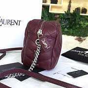 YSL CLASSIC TOY MONOGRAM BOWLING MM Red Wine 4712 19cm  - 3