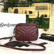 YSL CLASSIC TOY MONOGRAM BOWLING MM Red Wine 4712 19cm  - 2