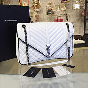 YSL ENVELOPE SATCHEL Large White 4810 31cm  - 1