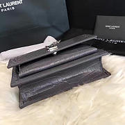 YSL SUNSET Chain Wallet Crocodile Embossed Shiny 4829 17cm  - 5