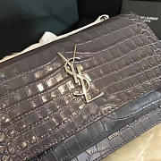 YSL SUNSET Chain Wallet Crocodile Embossed Shiny 4829 17cm  - 6