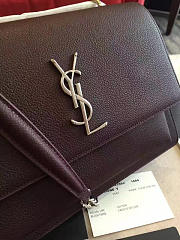 YSL SUNSET MONOGRAM Medium GRAINED LEATHER Black 4837 22cm  - 3