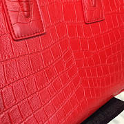 YSL Sac-De-Jour CROCODILE EMBOSSED Red 4870 31.5cm - 2