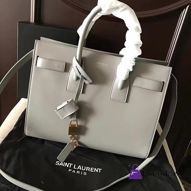 YSL Classic Sac-De-Jour Light Gray 4885 32cm  - 1