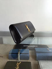 YSL MONOGRAM KATE Clutch Smooth Leather Black 4949 27cm  - 4