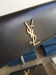 YSL MONOGRAM KATE Clutch Smooth Leather Black 4949 27cm  - 3