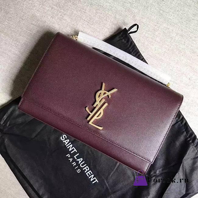 YSL MONOGRAM KATE GRAIN DE POUDRE EMBOSSED LEATHER 4961 24cm  - 1