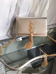 YSL Medium KATE Gold Tassel in Metallic Leather Gold 5050 24cm - 1