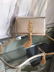 YSL Medium KATE Gold Tassel in Metallic Leather Gold 5050 24cm - 6
