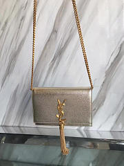 YSL Medium KATE Gold Tassel in Metallic Leather Gold 5050 24cm - 5
