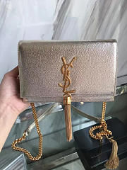 YSL Medium KATE Gold Tassel in Metallic Leather Gold 5050 24cm - 3
