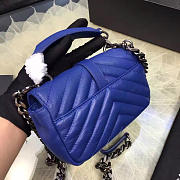 YSL MONOGRAM College Quilted Blue Hardware Silver 5070 18cm - 2