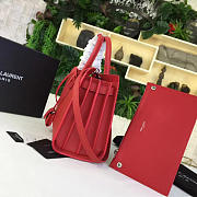 YSL Sac-De-Jour in Grained Leather Red 5135 26cm - 5