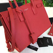 YSL Sac-De-Jour in Grained Leather Red 5135 26cm - 3