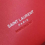 YSL Sac-De-Jour in Grained Leather Red 5135 26cm - 2