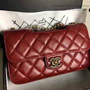Chanel Red Oil Wax Leather Perfect Edge Bag A14041 26.5cm - 4