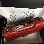 Chanel Red Oil Wax Leather Perfect Edge Bag A14041 26.5cm - 5