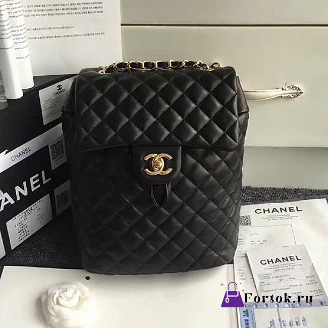 Chanel Caviar Quilted Lambskin Backpack Black Gold Hardware 170302 23cm - 1