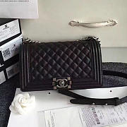 Chanel Quilted Caviar Medium Boy Bag Black 180301 25cm - 1