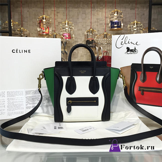 Celine Leather Nano Luggage Z960 20cm  - 1