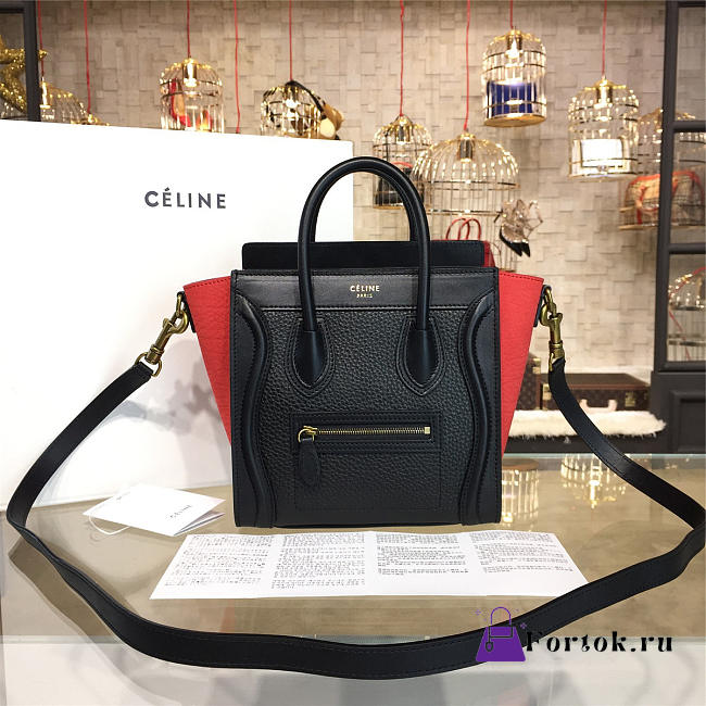 Celine Leather Nano Luggage Z983 19cm  - 1