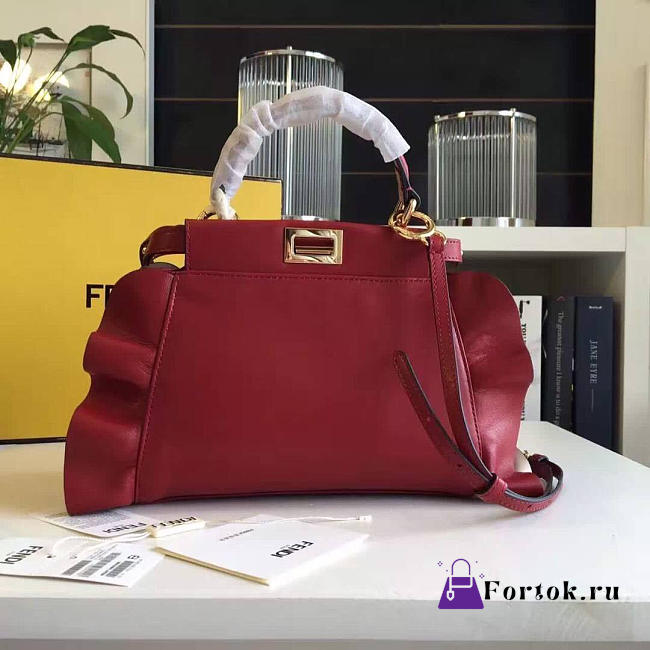 Fendi Peekaboo Mini Red 2012 23cm - 1