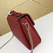 Gucci GG Flap Shoulder Bag On Chain Red 5103032 25cm - 3