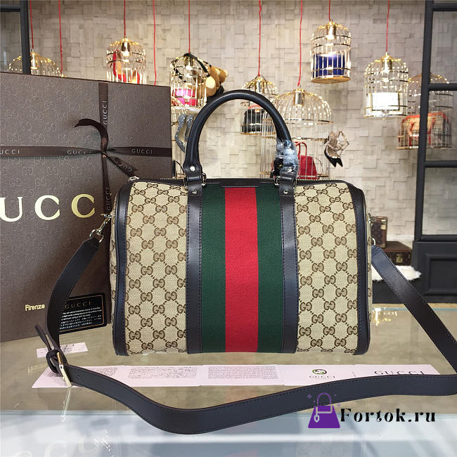 Gucci gg supreme handle bag 2219 33cm - 1