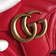Fortok Gucci GG Marmont Matelassé Shoulder Bag Red 443497 26cm - 6